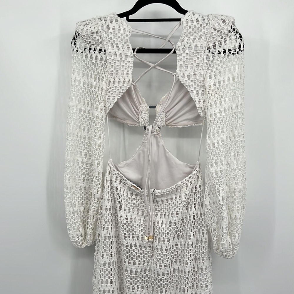 PatBO Crochet Cut Out Maxi Dress in White 0 - Picture 10 of 11